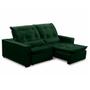 Imagem de Sofa Retratil Reclinavel 2 Lugares 1,90m Atlantis Veludo Verde Folha LansofBR