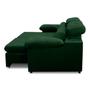 Imagem de Sofa Retratil Reclinavel 2 Lugares 2,30m Crystal Veludo Verde LansofBR