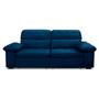 Imagem de Sofa Retratil Reclinavel 2 Lugares 2,40 Crystal Veludo Azul Marinho LansofBR