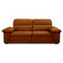 Imagem de Sofa Retratil Reclinavel 2 Lugares 2,40 Crystal Veludo Laranjado LansofBR