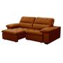 Imagem de Sofa Retratil Reclinavel 2 Lugares 2,40 Crystal Veludo Laranjado LansofBR