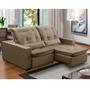 Imagem de Sofa Retratil Reclinavel 2 Lugares 2,40m Atlantis Veludo capuccino LansofBR