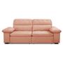 Imagem de Sofa Retratil Reclinavel 2 Lugares 2,40m Crystal Veludo Rosê LansofBR