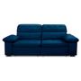 Imagem de Sofa Retratil Reclinavel 2 Lugares 2,50m Crystal Veludo Azul LansofBR