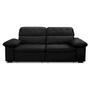 Imagem de Sofa Retratil Reclinavel 2 Lugares 2,60m Crystal Veludo Preto LansofBR