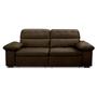 Imagem de Sofa Retratil Reclinavel 2 Lugares 2,70m Crystal Veludo Marrom LansofBR