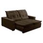 Imagem de Sofa Retratil Reclinavel 2 Lugares 2,80m Atlantis Veludo Marrom LansofBR