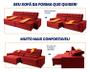 Imagem de Sofá Retrátil Reclinável 2,30m Albany Suede Velut Vermelho Molas Ensacadas - King House