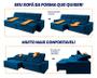 Imagem de Sofá Retrátil Reclinável 2,50m Albany Suede Velut Azul Marinho Molas Ensacadas - King House