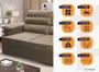 Imagem de Sofá Retrátil Reclinável 3 lugares com molas 2,00m Quantum Suede Velut Tabaco - King House