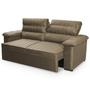 Imagem de Sofá Retrátil Reclinável 3 lugares com molas 2,00m Quantum Suede Velut Tabaco - King House