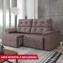 Sofá Retrátil Reclinável 3 Lugares Marrocos Machiatto Suede Bege - Ortobello Imagem de Sofá Retrátil Reclinável 3 Lugares Marrocos Machiatto Suede Bege