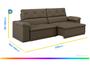 Sofá Retrátil Reclinável 3 Lugares Veludo Caribe - Flexforma Estofados Imagem de Sofá Retrátil Reclinável 3 Lugares Veludo Caribe