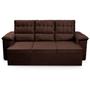 Imagem de Sofá Retrátil Reclinável 4 lugares com molas 2,30m Quantum Suede Velut Marrom - King House