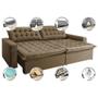 Imagem de Sofá Retrátil Reclinável e Cama 2,15m Cama inBox Flex Suede Velusoft Castor