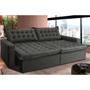 Imagem de Sofá Retrátil Reclinável e Cama 2,15m Cama inBox Flex Suede Velusoft Cinza