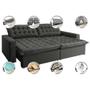 Imagem de Sofá Retrátil Reclinável e Cama 2,15m Cama inBox Flex Suede Velusoft Cinza