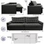 Imagem de Sofá Retrátil Reclinável e Cama 2,15m Cama inBox Flex Suede Velusoft Cinza