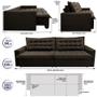 Imagem de Sofá Retrátil Reclinável e Cama 2,35m Cama inBox Flex Suede Velusoft Café