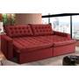 Imagem de Sofá Retrátil Reclinável e Cama 2,35m Cama inBox Flex Suede Velusoft Vermelho