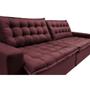 Imagem de Sofá Retrátil Reclinável e Cama 2,95m Cama inBox Flex Suede Velusoft Vinho