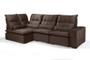 Imagem de Sofá Retrátil Reclinável ELLOA DE CANTO COM CHAISE 3.65 x 1.80m ESTILO ESTOFADOS - Inca Velusoft COR "MARROM"