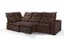 Imagem de Sofá Retrátil Reclinável ELLOA DE CANTO COM CHAISE 3.65 x 1.80m ESTILO ESTOFADOS - Inca Velusoft COR "MARROM"