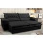 Imagem de Sofá Retrátil, Reclinável Molas Ensacadas Cama inBox Botonê 2,72m Espuma Viscoelástico Suede Preto
