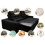 Imagem de Sofá Retrátil, Reclinável, Molas Ensacadas Cama inBox Gold 2,32m Tecido Suede Velusoft Preto