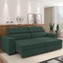 Sofá Retrátil Reclinável Para Sala de Estar Living 218cm Clara M03 Veludo Verde Musgo - Lyam Decor Imagem de Sofá Retrátil Reclinável Para Sala de Estar Living 218cm Clara M03 Veludo Verde Musgo - Lyam Decor