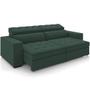 Imagem de Sofá Retrátil Reclinável Para Sala de Estar Living 218cm Clara M03 Veludo Verde Musgo - Lyam Decor