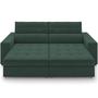 Sofá Retrátil Reclinável Para Sala de Estar Living 218cm Clara M03 Veludo Verde Musgo - Lyam Decor Imagem de Sofá Retrátil Reclinável Para Sala de Estar Living 218cm Clara M03 Veludo Verde Musgo - Lyam Decor