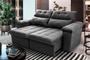 Imagem de Sofá Retrátil/Reclinável Verona 1,80m Suede Velut Cinza c/ Molas no Assento - King House