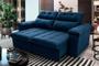 Imagem de Sofá Retrátil/Reclinável Verona 2,00m Suede Velut Azul Marinho c/ Molas no Assento - King House