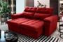 Imagem de Sofá Retrátil/Reclinável Verona 2,00m Suede Velut Vermelho c/ Molas no Assento - King House