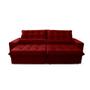 Imagem de Sofá Retrátil Reclinável Zurique 2,30m Suede Velut Vermelho Molas no Assento - King House