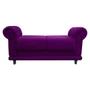 Imagem de Sofá Retrô Barcelona Namoradeira Suede Roxo - D'Rossi