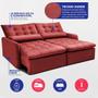 Imagem de Sofá Sem Caixa 1,80m SoftGel Celeste. Velusoft Cama inBox