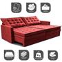 Imagem de Sofá Sem Caixa Retrátil Baú 1,60m Cama inBox Secret Suede Velusoft Vermelho