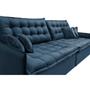 Imagem de Sofá Sem Caixa Retrátil Reclinável 2,35m Cama inBox Versátil com Pillow Top e Molas Velusoft Azul