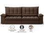 Imagem de Sofá Sideral Retrátil e Reclinável com Molas no Assento 2,50m Velosuede - NETSOFAS