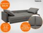 Imagem de Sofá Tango 1,80m sem caixa, Retrátil e Reclinável Velosuede Cinza - NETSOFAS