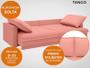 Imagem de Sofá Tango 2,00m sem caixa, Retrátil e Reclinável Velosuede Rose - NETSOFAS