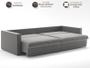 Imagem de Sofá Tango 2,20m sem caixa, Retrátil e Reclinável Veludocristal Cinza - NETSOFAS