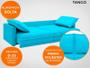 Imagem de Sofá Tango 2,40m sem caixa, Retrátil e Reclinável Velosuede Turquesa - NETSOFAS