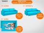 Imagem de Sofá Tango 2,60m sem caixa, Retrátil e Reclinável Velosuede Turquesa - NETSOFAS