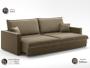 Imagem de Sofá Tango 2,60m sem caixa, Retrátil e Reclinável Veludocristal Castor - NETSOFAS