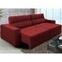 Imagem de Sofá Top Lubeck 210 Cm 3 Lugares Retrátil e Reclinável Suede Vermelho  Sofá na Web