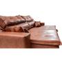 Imagem de Sofá Tourino 2,52m Retrátil e Reclinável Molas e Pillow no Assento material sintético Caramelo - Cama InBox