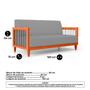 Imagem de Sofá Varanda Samoa Madeira Maciça 02 Lugares com Cordas Náutica Linho Cinza - Desk Design